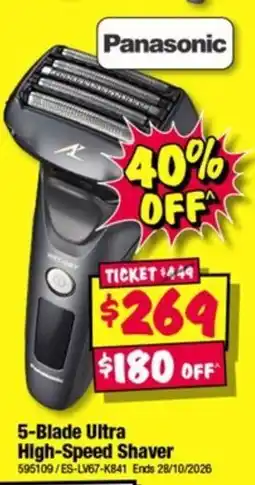 JB Hi-Fi Panasonic 5-Blade Ultra High-Speed Shaver offer