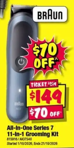 JB Hi-Fi Braun All-In-One Series 7 11-In-1 Grooming Kit offer