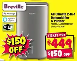 JB Hi-Fi Breville All Climate 2-in-1 Dehumidifier & Purifier offer