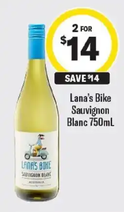 Liquorland Lana's Bike Sauvignon Blanc offer