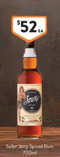 Foodworks Sailor Jerry Spiced Rum offer
