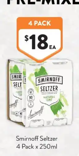 Foodworks Smirnoff Seltzer offer
