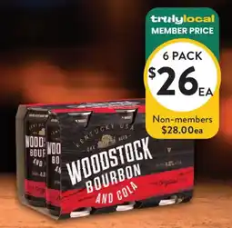 Foodworks Woodstock Bourbon and Cola offer
