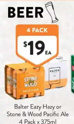 Foodworks Balter Easy Hazy or Stone & Wood Pacific Ale offer
