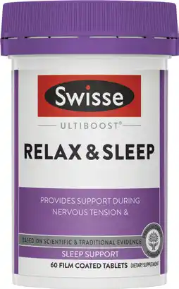 Amcal Pharmacies Swisse Ultiboost Relax & Sleep 60 Tablets offer