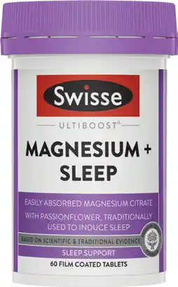 Amcal Pharmacies Swisse Ultiboost Magnesium + Sleep 60 Tablets offer