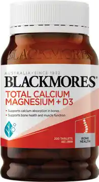 Amcal Pharmacies Blackmores Total Calcium Magnesium + D3 200 Tablets offer
