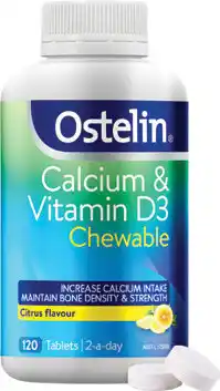 Amcal Pharmacies Ostelin Calcium & Vitamin D3 Chewable 120 Tablets offer