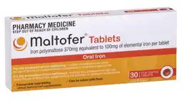 Amcal Pharmacies Maltofer Oral Iron 100mg 30 Tablets offer