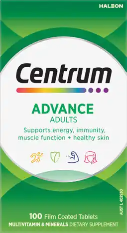 Amcal Pharmacies Centrum Advance Adults 100 Tablets offer