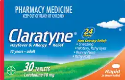 Amcal Pharmacies Claratyne Non-Drowsy 30 Tablets offer