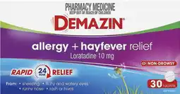 Amcal Pharmacies Demazin Allergy + Hayfever Relief 30 Tablets offer