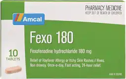 Amcal Pharmacies Amcal Fexo 180mg 10 Tablets offer