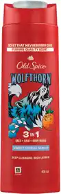 Amcal Pharmacies Old Spice Shower Gel 3 in 1 Wolfthorn Sweet Citrus Scent offer