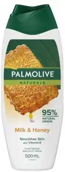 Amcal Pharmacies Palmolive Naturals Milk & Honey Body Wash offer