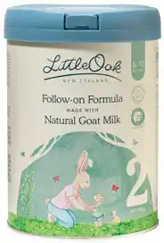 Amcal Pharmacies LittleOak Natural Goat Milk Follow-on Formula with Olive Oil Stage 2 offer