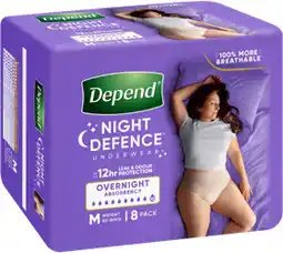 Amcal Pharmacies Depend Night Defence Incontinence Underwear for Women Medium offer