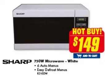 The Good Guys Sharp Microwave White R210DW offer