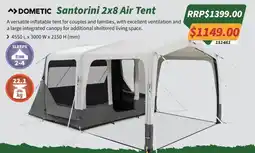 Tentworld Dometic Santorini 2x8 Air Tent offer