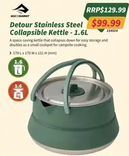 Tentworld Detour Stainless Steel Collapsible Kettle offer