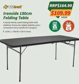 Tentworld Oztrail Ironside 180cm Folding Table offer