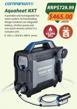 Tentworld Companion Aquaheat NXT offer