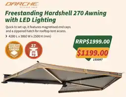 Tentworld Freestanding Hardshell 270 Awning with LED Lighting offer