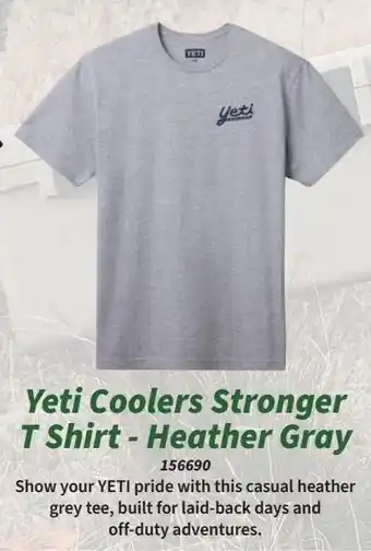 Tentworld Yeti Coolers Stronger T Shirt - Heather Gray offer