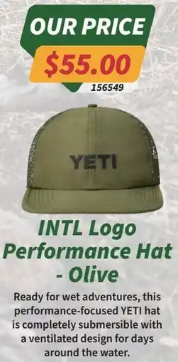 Tentworld INTL Logo Performance Hat - Olive offer