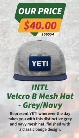 Tentworld INTL Velcro B Mesh Hat - Grey/Navy offer