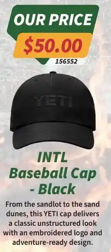 Tentworld INTL Baseball Cap - Black offer