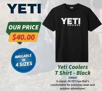 Tentworld Yeti Coolers T Shirt - Black offer
