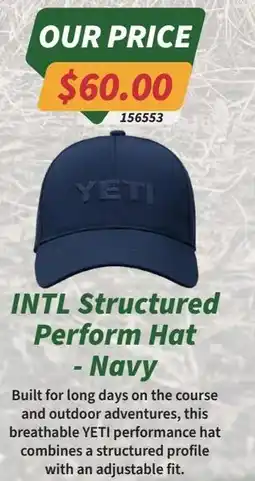 Tentworld YETI INTL Structured Perform Hat - Navy offer