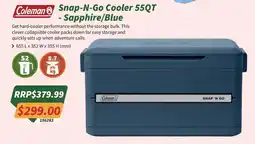 Tentworld Coleman Snap-N-Go Cooler 55QT - Sapphire/Blue offer