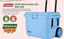 Tentworld Coleman 55 QT Hard Cooler 52L - Blue Sky offer