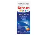 Direct Chemist Outlet Demazin Kids Cold Relief Peach & Vanilla Blue Syrup 200ml offer