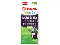 Direct Chemist Outlet Demazin Kids Cough & Flu + Immune Defence Natural Berry Oral Liquid 200ml offer