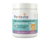 Direct Chemist Outlet Pentavite Calcium + Vitamin D3 & K2 Kids Chewables 60 Tablets offer