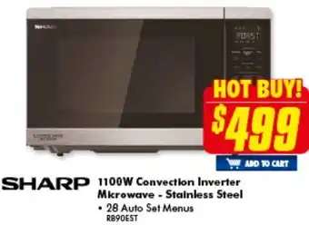 The Good Guys Sharp Convection Inverter Mkrowave Stainless Steel R890EST offer