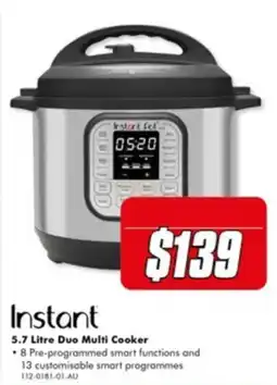 The Good Guys Instant 5.7 Litre Duo Multi Cooker offer
