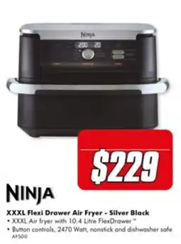 The Good Guys Ninja XXXL Flexi Drawer Air Fryer - Silver Black offer