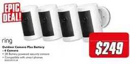 The Good Guys ring Outdoor Camera Plus Battery offer