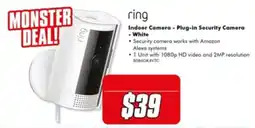 The Good Guys ring Indoor Camera - Plug-in Security Camera - White offer