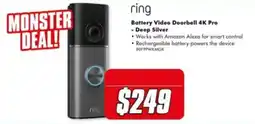 The Good Guys ring Battery Video Doorbell 4K Pro offer