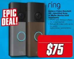 The Good Guys ring Battery Video Doorbell 2K offer