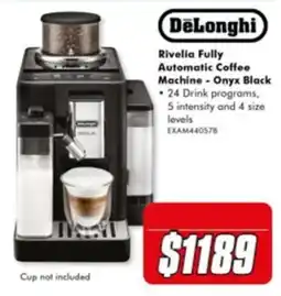 The Good Guys DeLonghi Rivelia Fully Automatic Coffee Machine - Onyx Black offer