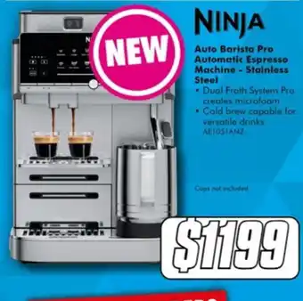 The Good Guys Ninja Auto Barista Pro Automatic Espresso Machine - Stainless Steel offer