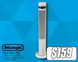 The Good Guys DeLonghi 116cm Tower Fan offer