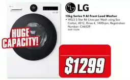 The Good Guys LG 12kg Series 9 AI Front Load Washer offer
