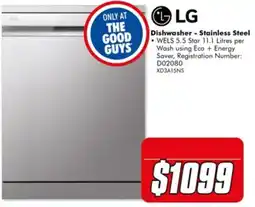 The Good Guys LG Dishwasher - Stainless Steel offer